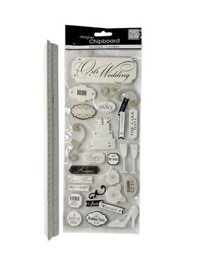 Wedding Scrapbook Stickers Chipboard Embellishments Bridal Album Crafts NIP